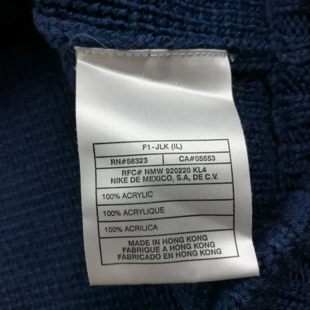 NWOT 2001 Nike Air Jordan Sweater Mock Neck Heavyweight Spellout Mens 2XL Y2K